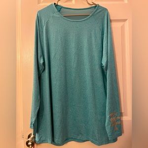 Flex It Pink thumb holed Teal long sleeve shirt